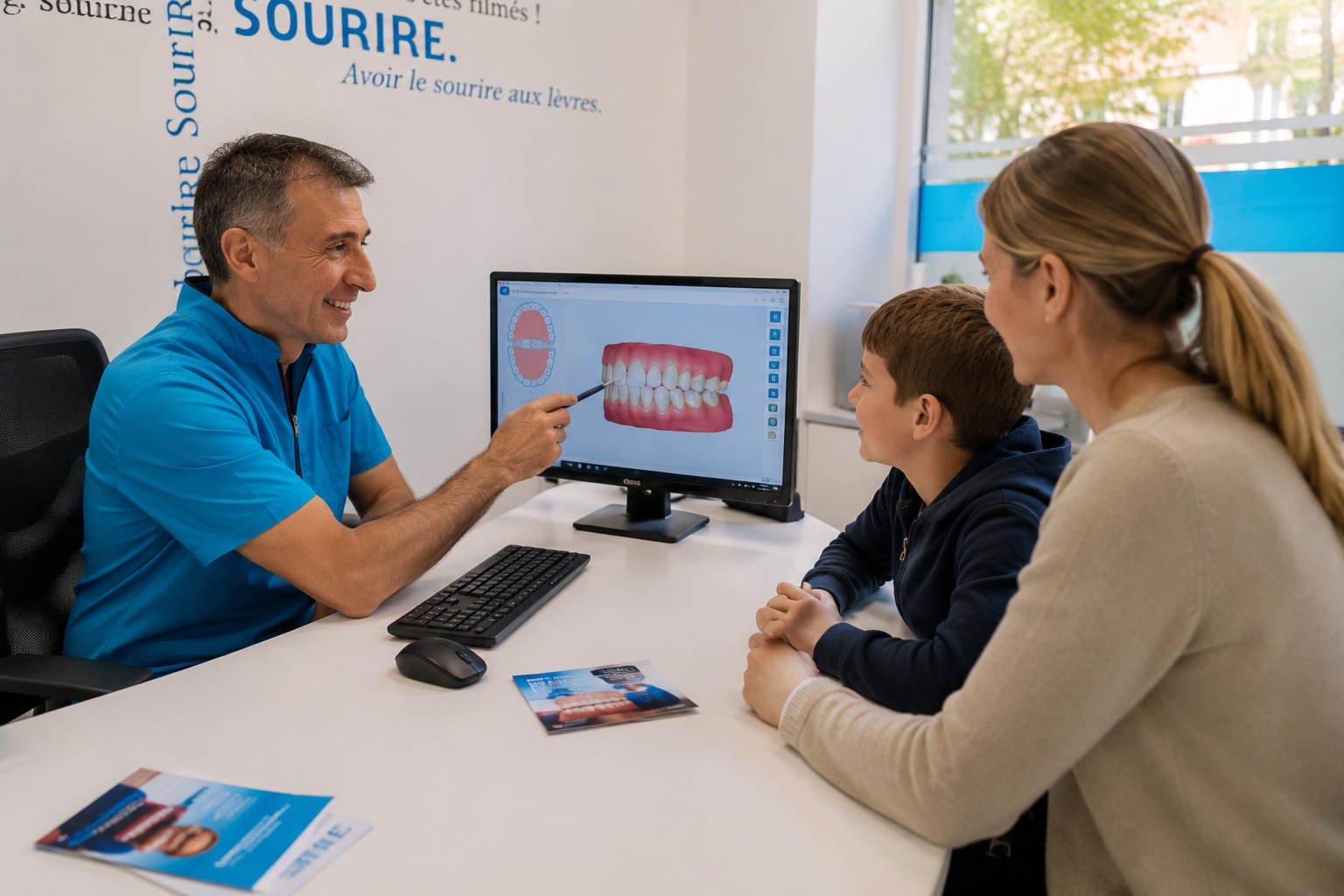 Évolution du sourire d'enfant en traitement – Orthodontie -Olivier Guedj